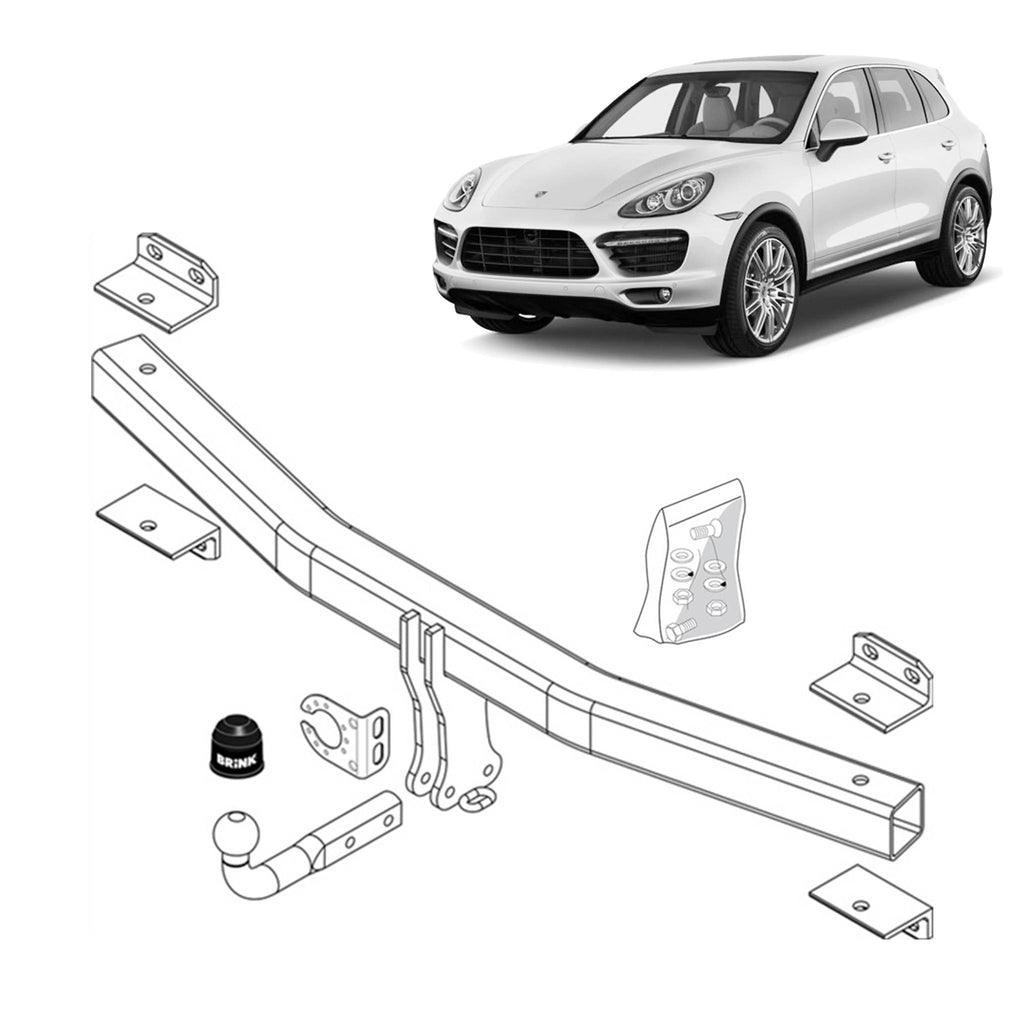 Brink Towbar European for Volkswagen Touareg (09/2003 - 11/2004), Porsche Cayenne (05/2010 - 07/2017), Porsche Cayenne (05/2002 - 09/2010)