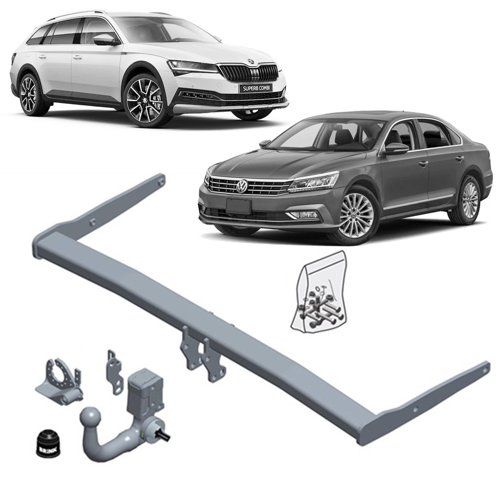 BrinkEuropean Towbar & Universal Wiring for Skoda Superb (03/2015 - on), Skoda Superb (03/2015 - on), Volkswagen Passat (08/2014 - on), Volkswagen Passat (11/2016 - on)