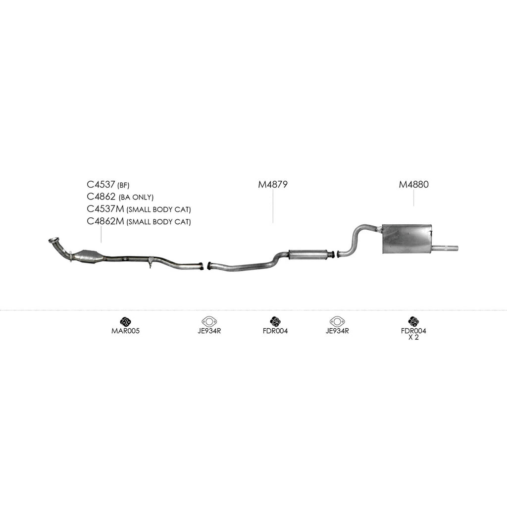 Unbranded Exhaust System for Ford Falcon (09/2002 - 09/2005)