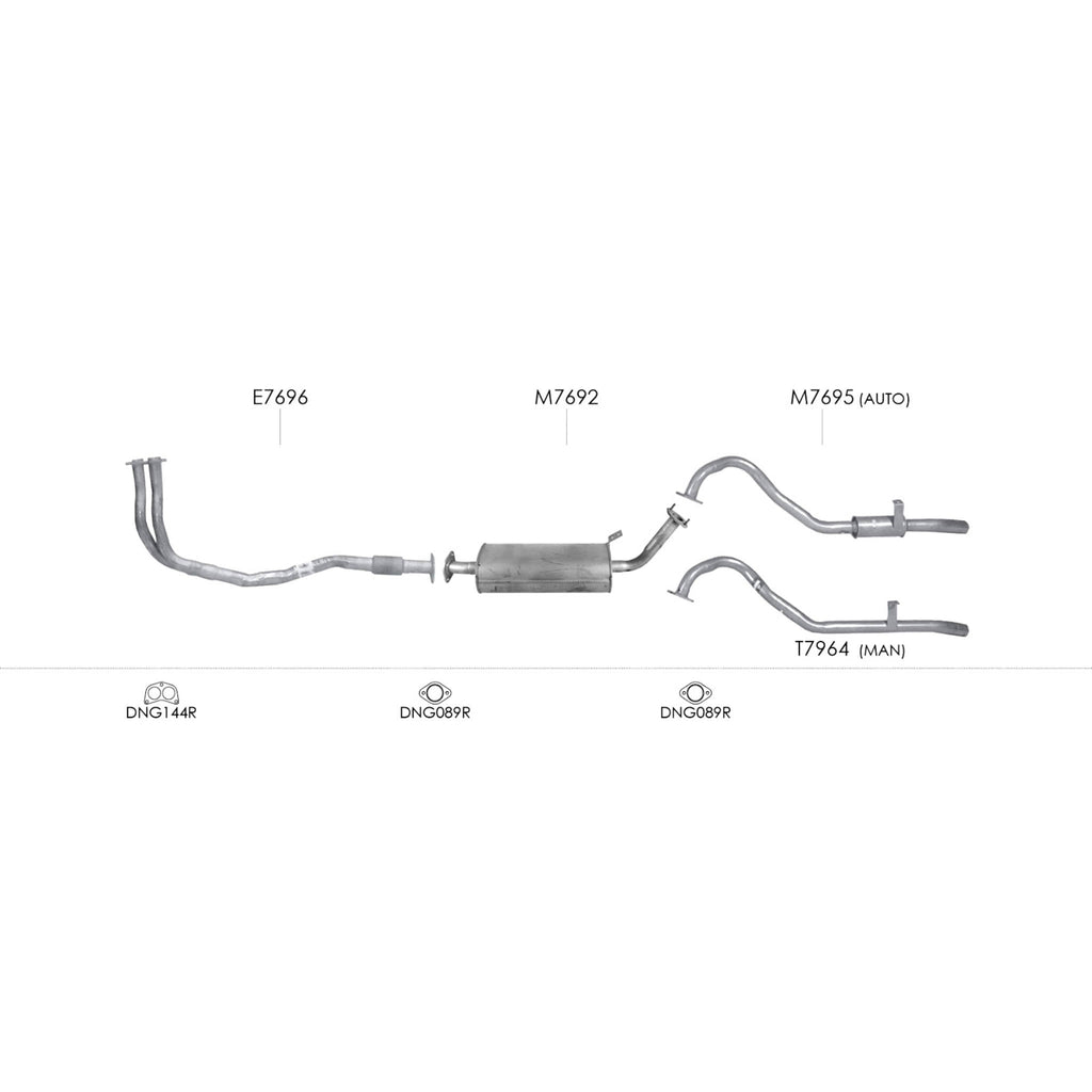 Unbranded Exhaust System for Ford Maverick (02/1988 - 03/1994)