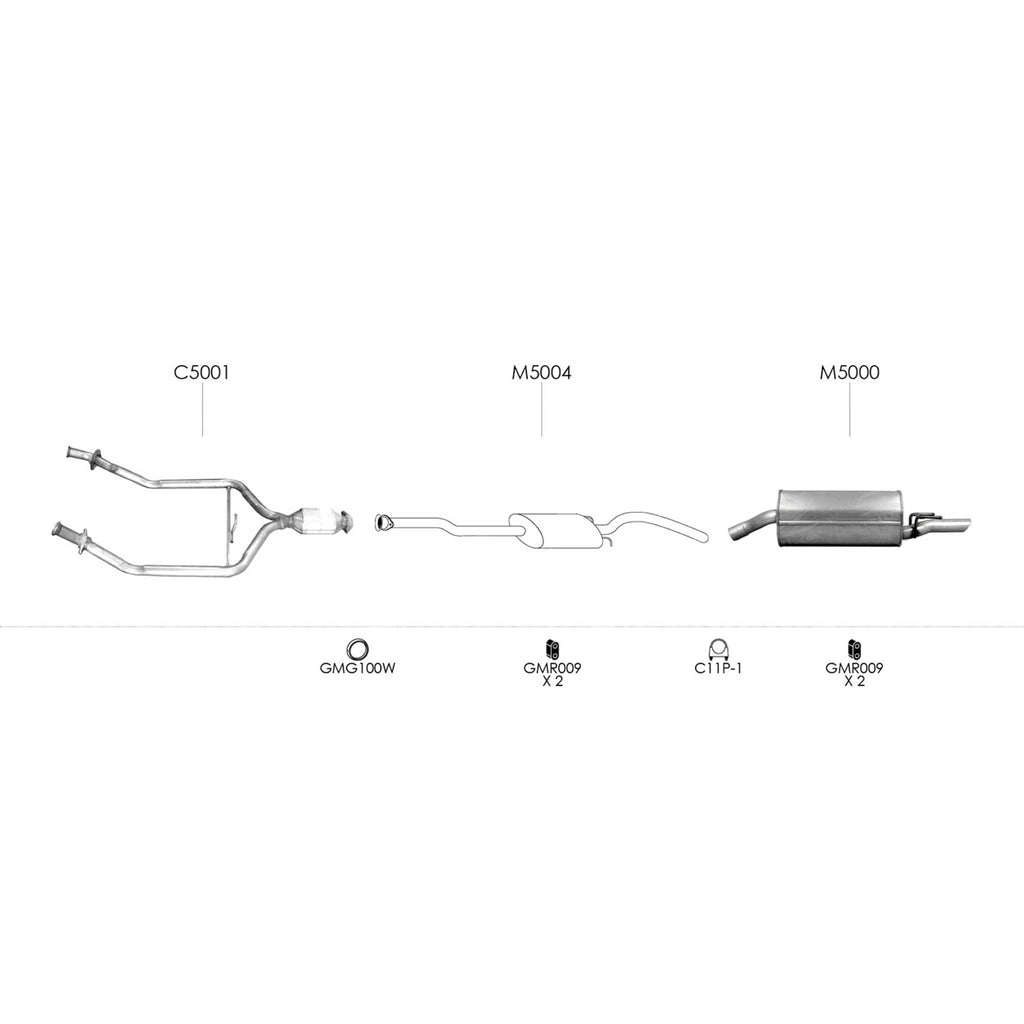 Unbranded Exhaust System for Holden Commodore (09/2002 - 08/2004)
