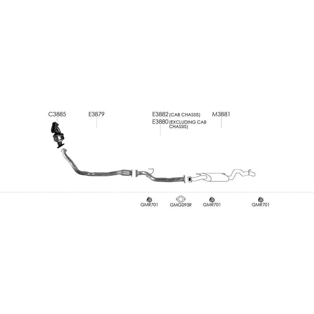 Unbranded Exhaust System for Holden Rodeo (02/2003 - 01/2007)