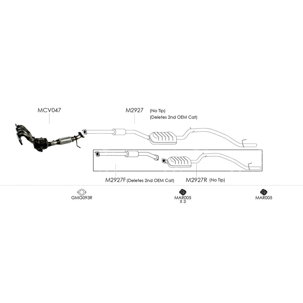 Unbranded Exhaust System for Mazda 3 (10/2003 - 04/2009)
