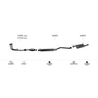 Unbranded Exhaust System for Holden Vectra (1996 - 2000)
