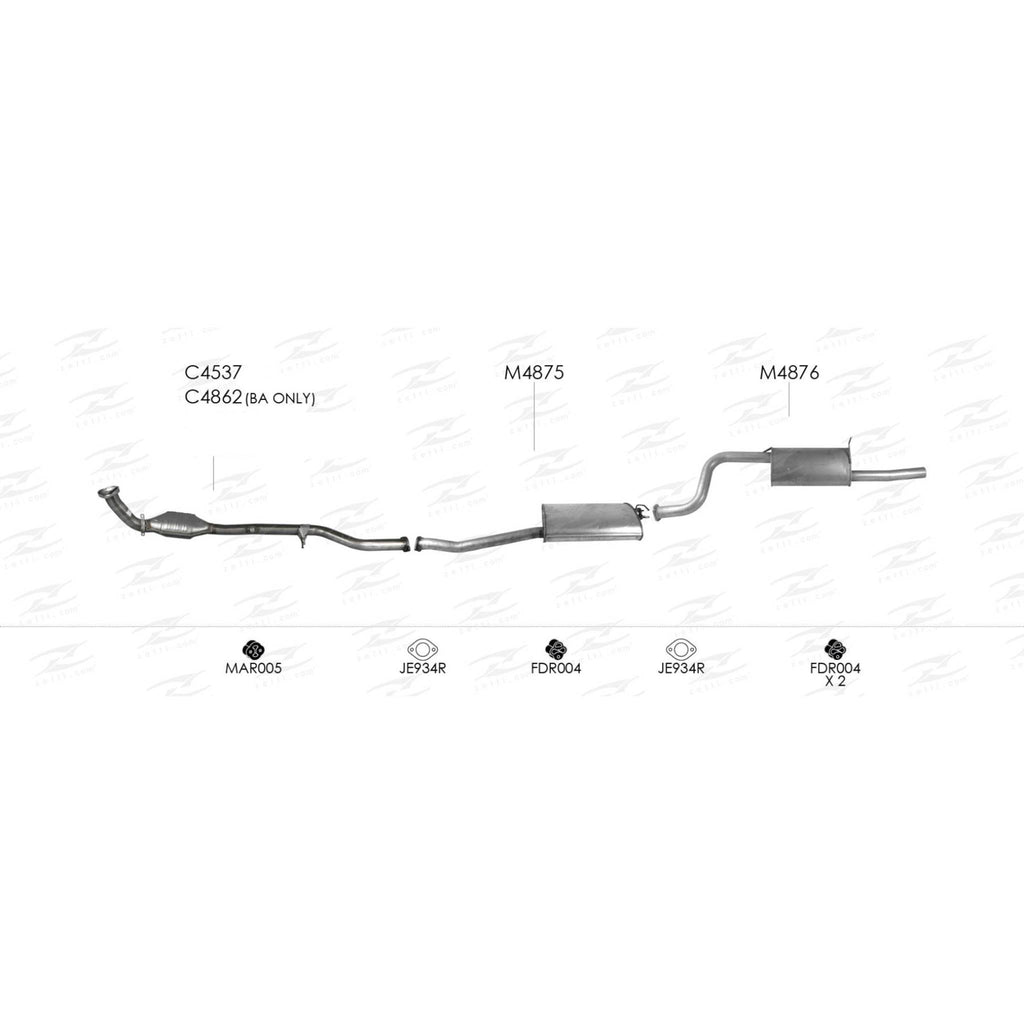 Unbranded Exhaust System for Ford Falcon (02/2008 - 12/2014)
