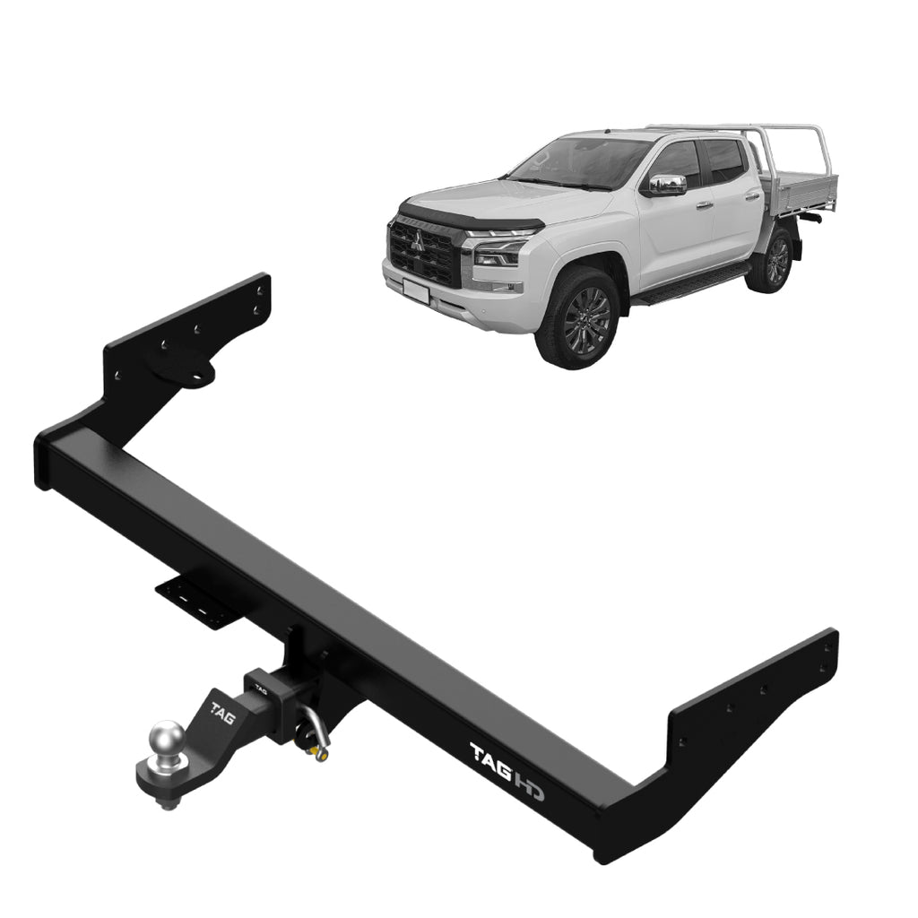 Tag Heavy Duty Towbar & Direct Fit Wiring for Mitsubishi Triton MV Cab Chassis (2024 - On)