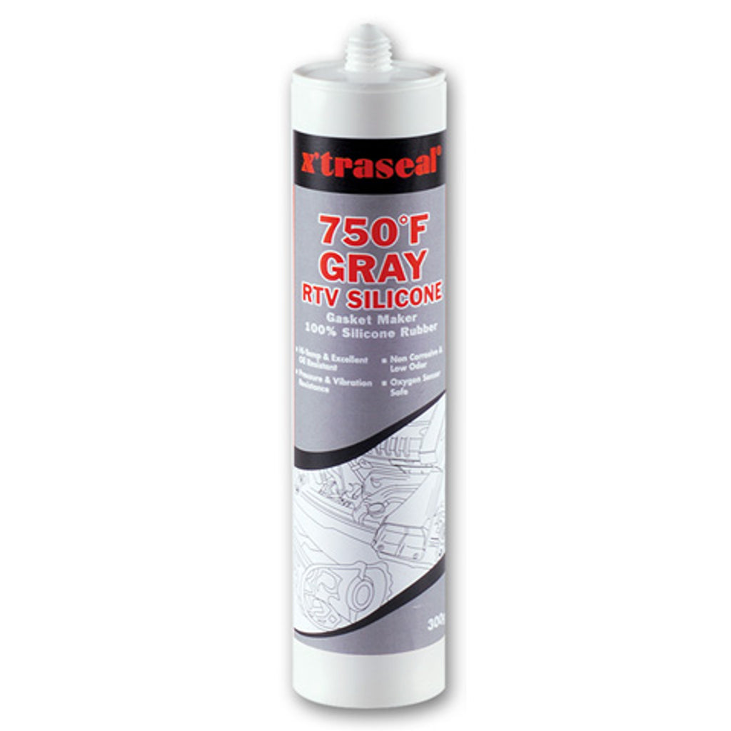 Gasket maker - 750 F, Gray RTV Silicone, 300g, Oxygen sensor safe