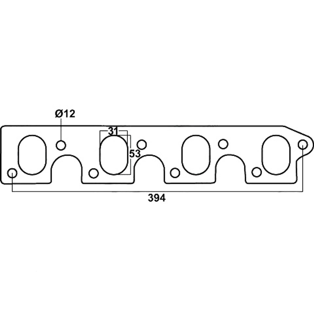 Redback Header Gasket for Ford Falcon (01/1966 - 02/1988), Fairlane (01/1966 - 02/1988)