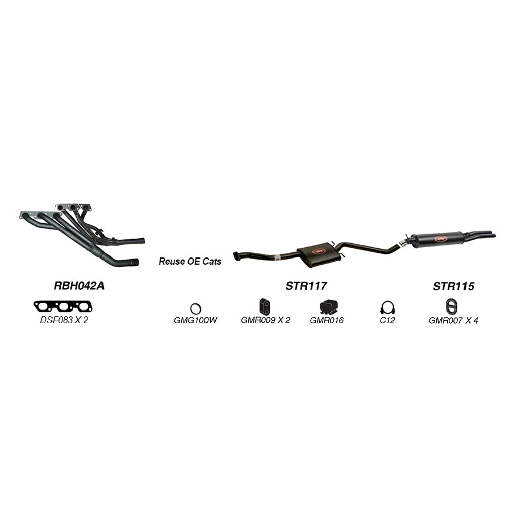 Redback Performance Exhaust System for Holden Calais (04/1995 - 12/2000), Commodore (04/1995 - 12/2000), Caprice (04/1995 - 12/2000), Statesman (04/1995 - 12/2000), Holden Caprice (04/1990 - 02/1994), Holden Commodore (04/1995 - 1997), Calais (04/1995...