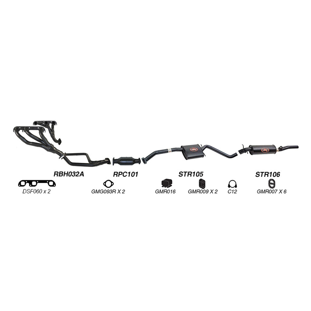 Redback Performance Exhaust System for Holden Calais (10/1991 - 04/1995), Commodore (10/1991 - 04/1995)