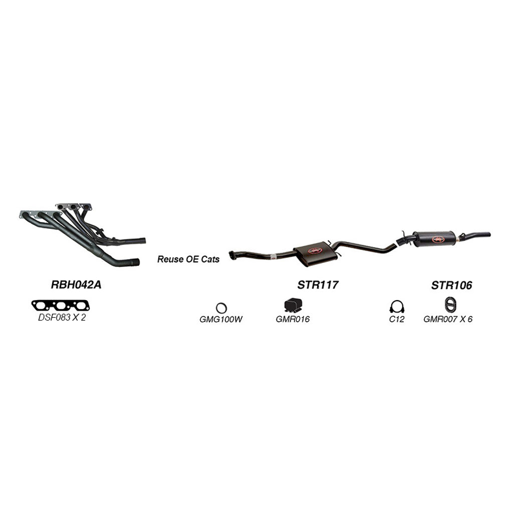 Redback Performance Exhaust System for Holden Calais (04/1995 - 12/2000), Commodore (04/1995 - 12/2000), Caprice (04/1995 - 12/2000), Statesman (04/1995 - 12/2000), Holden Caprice (04/1990 - 02/1994), Holden Commodore (04/1995 - 1997), Calais (04/1995...