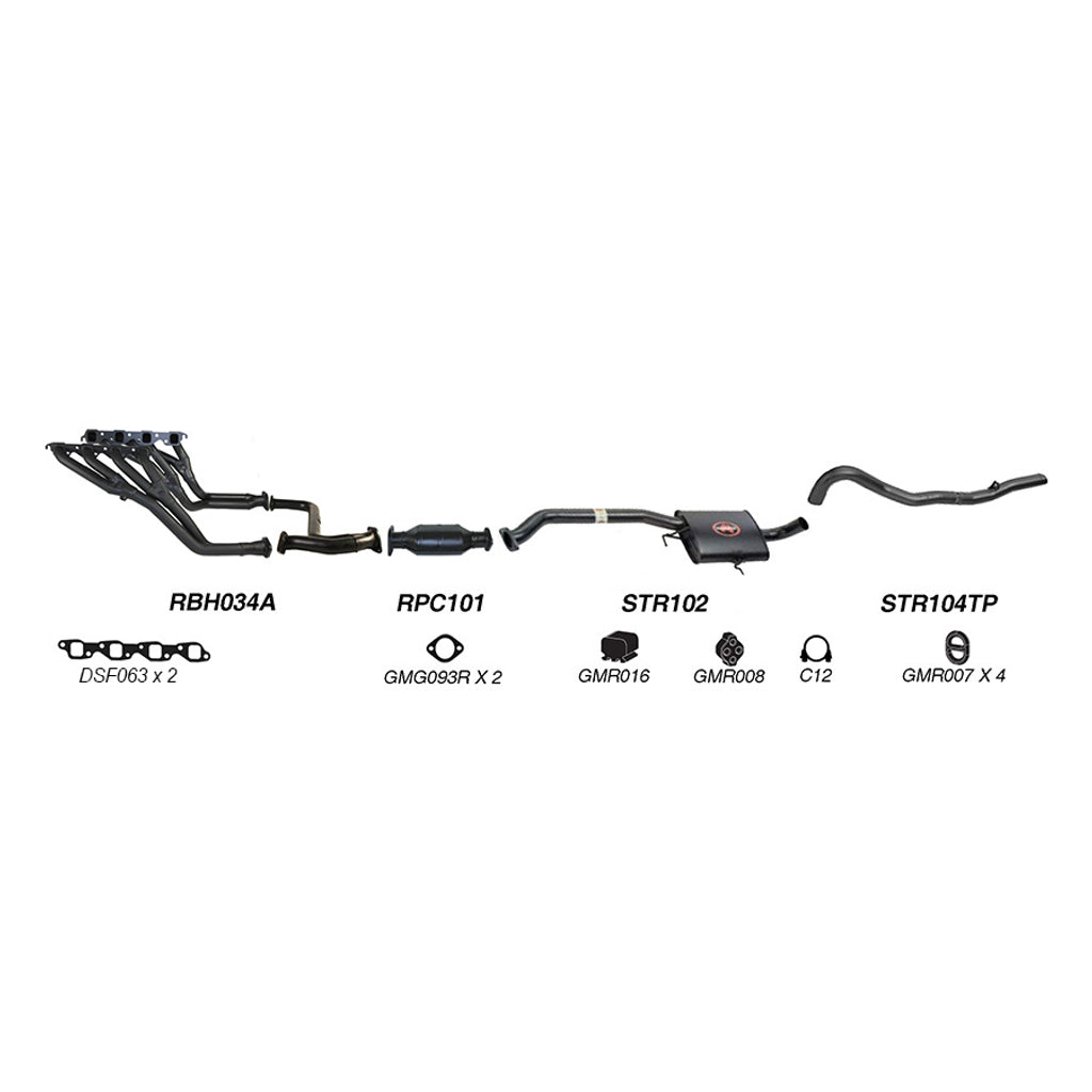 Redback Performance Exhaust System for Holden Calais (08/1988 - 09/1997), Commodore (08/1988 - 09/1997), Holden Commodore (03/1986 - 1997), Calais (03/1986 - 1997)