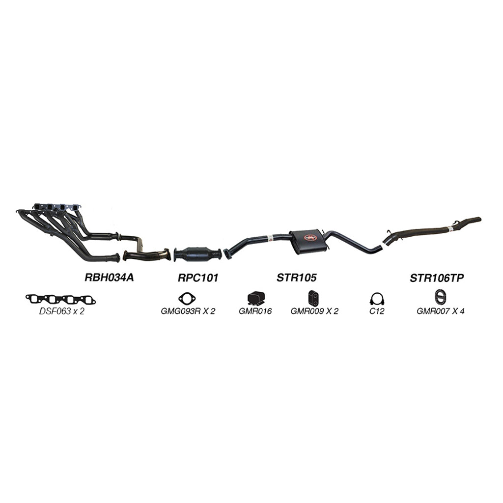 Redback Performance Exhaust System for Holden Commodore (09/1991 - 09/1997), Calais (09/1991 - 09/1997), Holden Commodore (03/1990 - 06/1999), Caprice (03/1990 - 06/1999), Calais (03/1990 - 06/1999), Statesman (03/1990 - 06/1999)