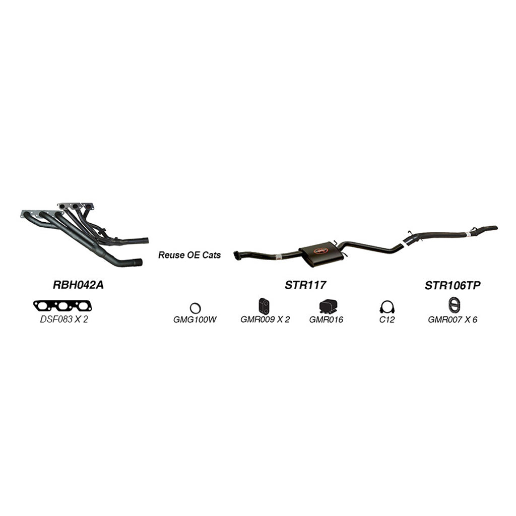 Redback Performance Exhaust System for Holden Calais (04/1995 - 12/2000), Commodore (04/1995 - 12/2000), Caprice (04/1995 - 12/2000), Statesman (04/1995 - 12/2000), Holden Commodore (03/1990 - 06/1999), Caprice (03/1990 - 06/1999), Calais (03/1990 -...