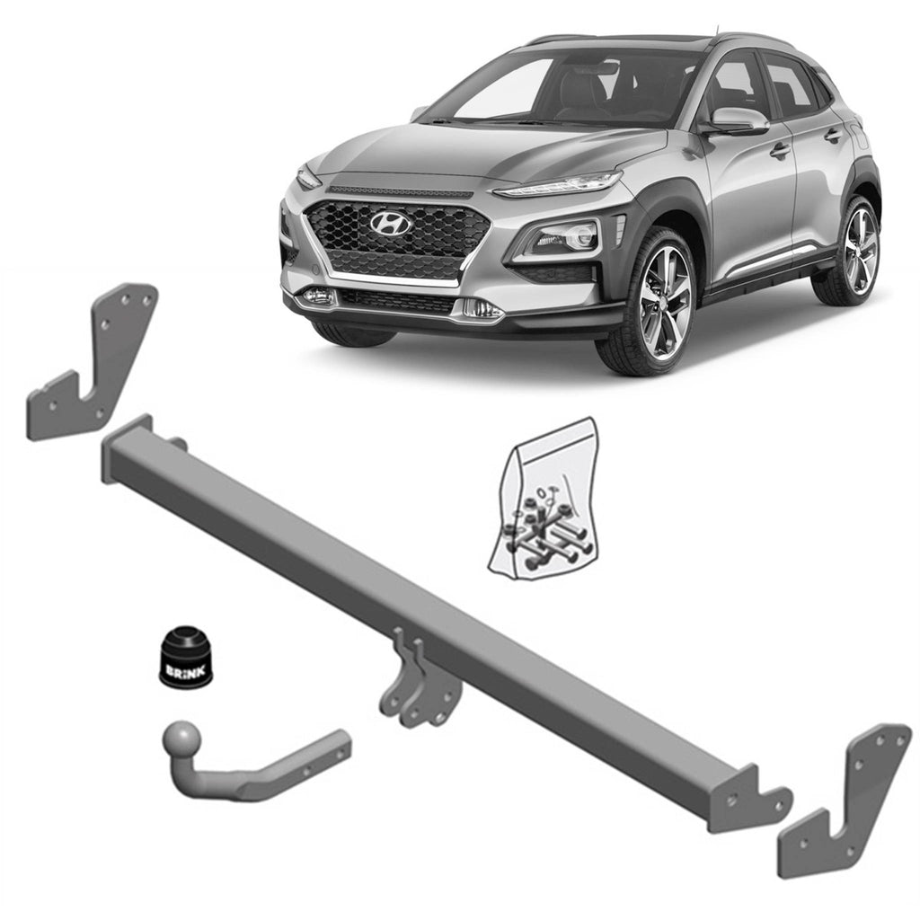 Brink Detachable Towbar & Direct Fit Wiring for Hyundai Kona OS, OSE, OSI (09/2017 - 04/2023)