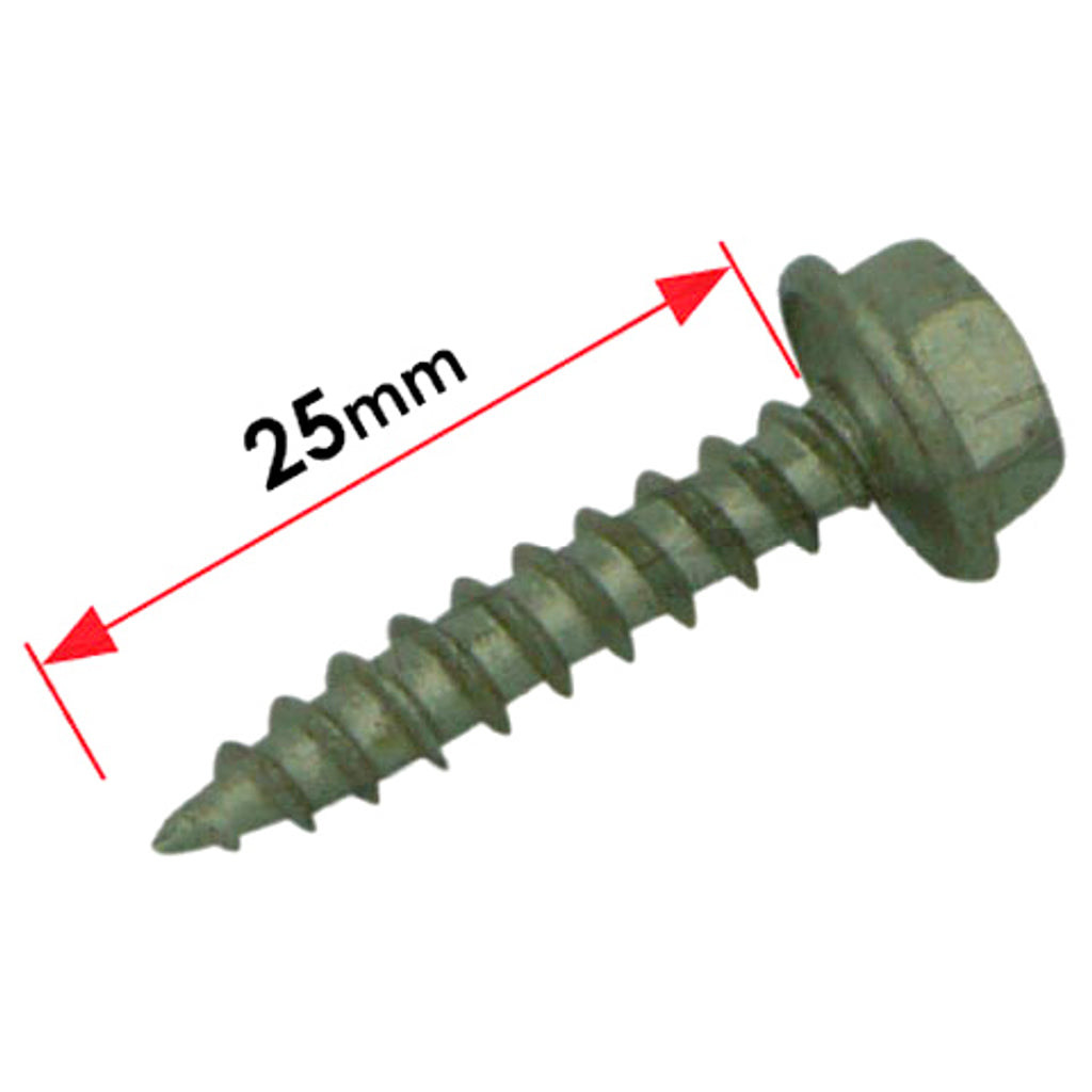 Self Drilling Plastic Hex 10-12 x 25mm