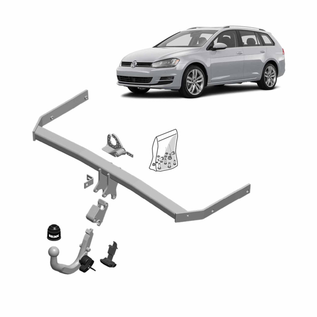 Brink European Style Towbar & Direct Fit Wiring for Volkswagen Golf Wagon (04/2013 - 03/2017)