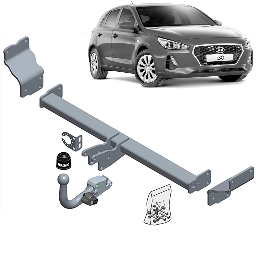Brink Detachable Towbar & Universal Wiring for Hyundai i30 PD Series Fastback (04/2017 - on)
