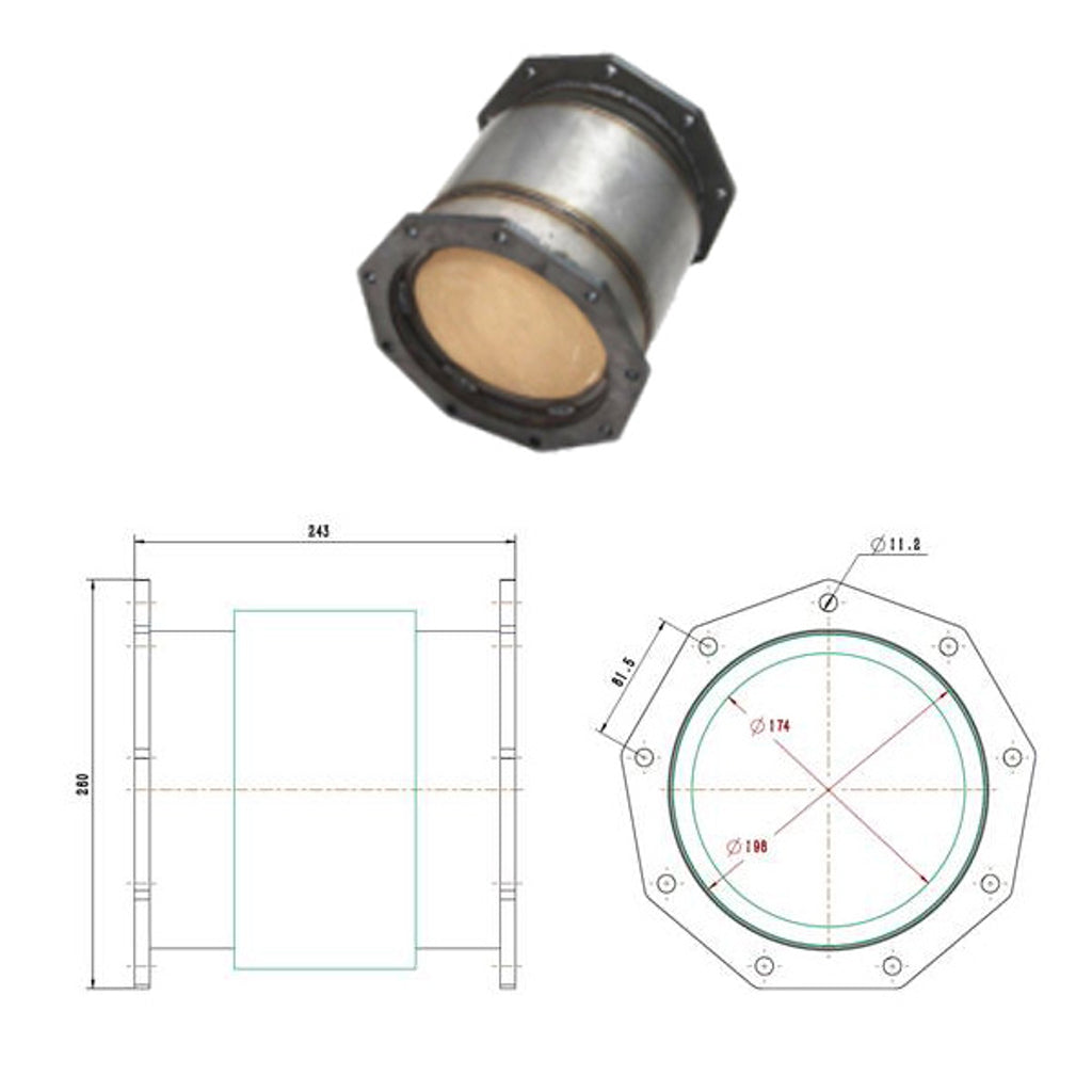 Unbranded Exhaust System for Mitsubishi Rosa (06/2008 - on)