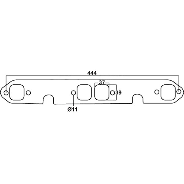 Gasket for Chevrolet Small-Block 283ci (4341cc), 305ci (4999cc), 307ci (5031cc), 327ci (5358cc), 350ci (5735cc) & 400ci (6560cc), V8