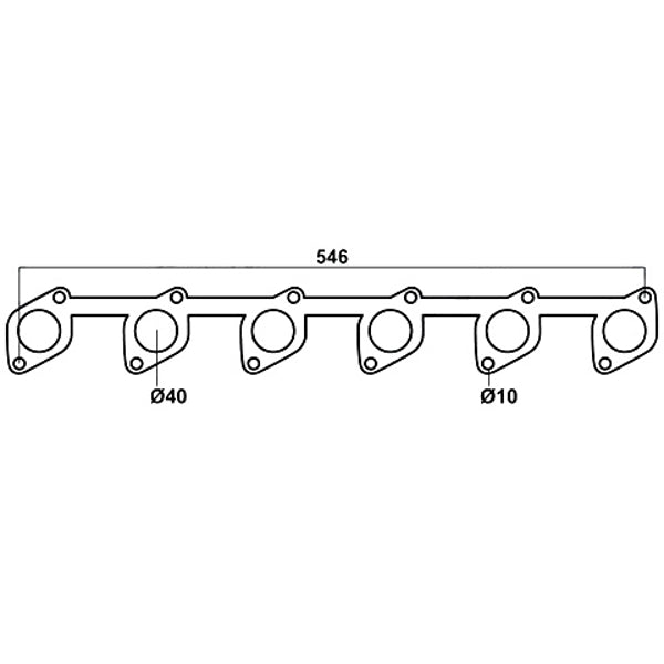 Redback Header Gasket for Ford Falcon (03/1988 - 09/2002), Fairlane (03/1988 - 09/2002), Fairmont (03/1988 - 09/2002)