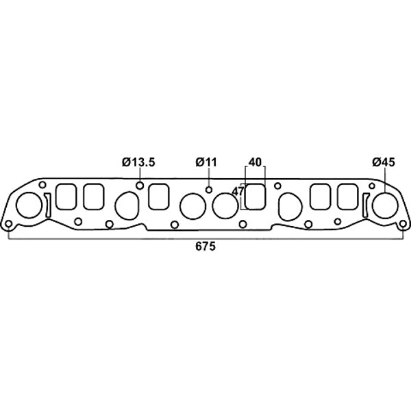 Header Gasket For Jeep Cherokee, Wrangler & Renegade, 4.0L, 6 Cylinders, Straight-six MX, Graphite