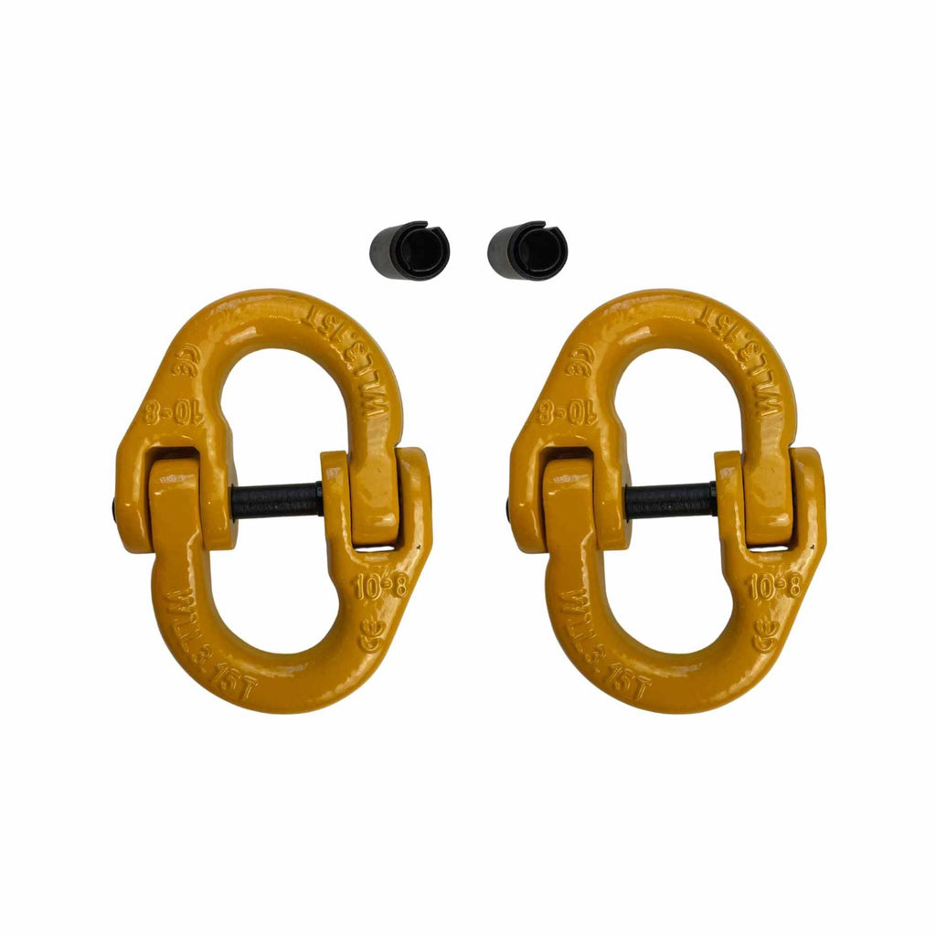 TAG 3.15T G80 Trailer Safety Chain Kit 10mm Eye Sling Hooks & Hammer Lock Connectors