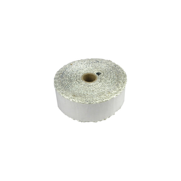 HEAT TAPE GLASS WHITE FOIL 40MM X 2MM X 5M WITH FOIL ON ONE SIDE