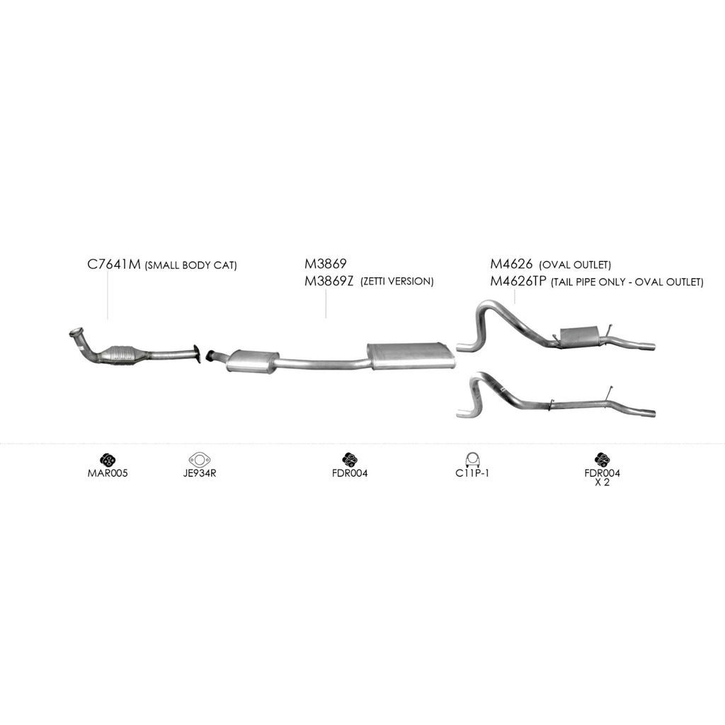 Unbranded Exhaust System for Ford Falcon (09/1998 - 09/2002)