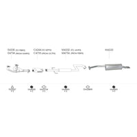 Unbranded Exhaust System for Ford Telstar (01/1992 - 11/1996)