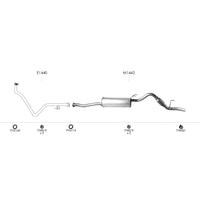 Unbranded Exhaust System for Toyota Hilux (11/1997 - 07/2005)
