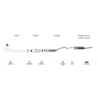 Unbranded Exhaust System for Daewoo Cielo (02/1995 - 08/1997)