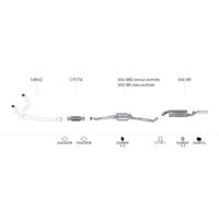 Unbranded Exhaust System for Holden Commodore (08/1993 - 04/1995)