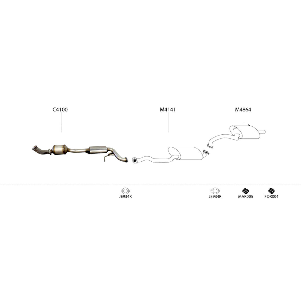 Unbranded Exhaust System for Ford Falcon (02/2008 - 12/2014)