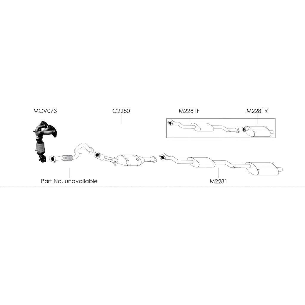 Unbranded Exhaust System for Nissan X-TRAIL (10/2007 - 02/2014)