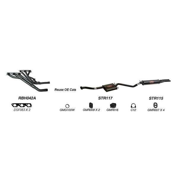 Redback Performance Exhaust System for Holden Calais (04/1995 - 12/2000), Commodore (04/1995 - 12/2000), Caprice (04/1995 - 12/2000), Statesman (04/1995 - 12/2000), Holden Caprice (04/1990 - 02/1994), Holden Commodore (04/1995 - 1997), Calais (04/1995...