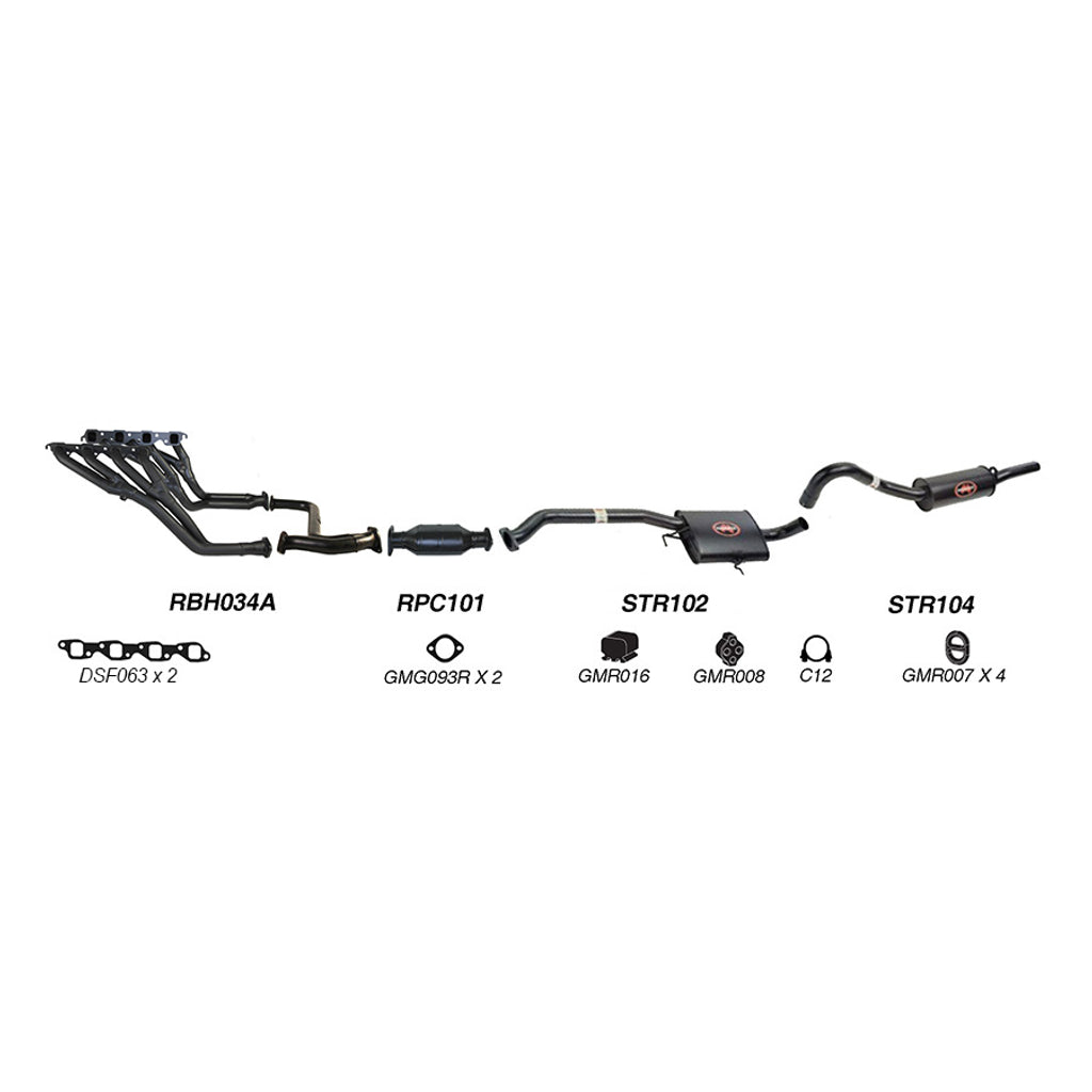 Redback Performance Exhaust System for Holden Calais (08/1988 - 09/1997), Commodore (08/1988 - 09/1997), Holden Commodore (08/1988 - 10/1991)