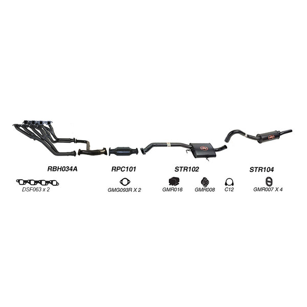 Redback Performance Exhaust System for Holden Calais (08/1988 - 09/1997), Commodore (08/1988 - 09/1997), Holden Commodore (08/1988 - 10/1991)