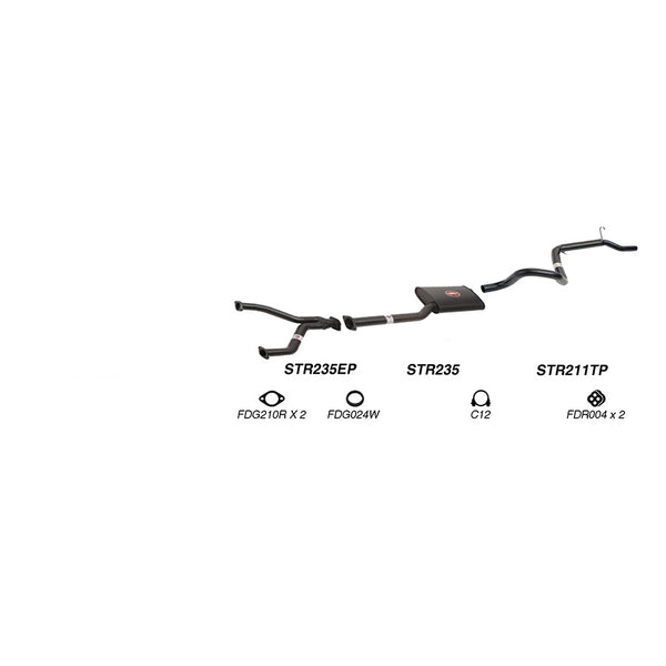 Redback Performance Exhaust System for Ford Falcon Sedan V8 EA-EL (01/1991 - 08/1998), Fairmont (01/1991 - 09/1998),