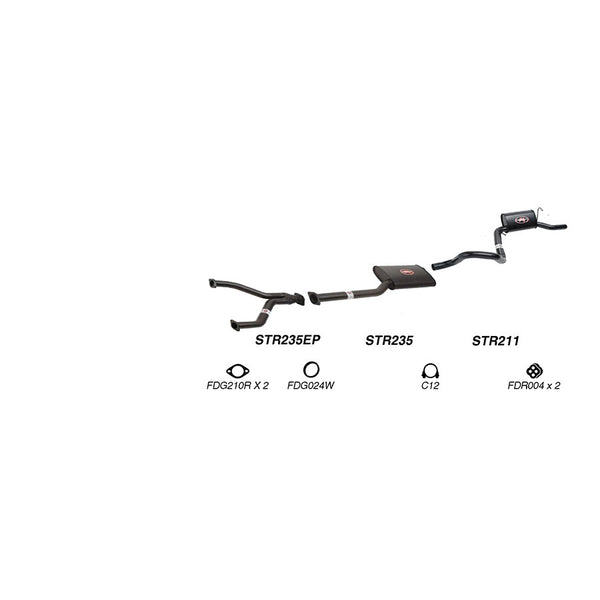 Redback Performance Exhaust System for Ford Falcon (09/1998 - 09/2002), Ford Falcon (09/1998 - 09/2002), Ford Falcon (09/1998 - 09/2002)