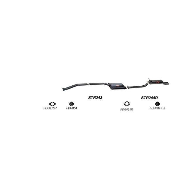 Redback Performance Catback Exhaust System for Ford Falcon AU Ute 6 Cyl with Dual Out Rear