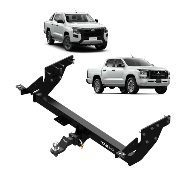 TAG Heavy Duty Towbar for Mitsubishi Triton MV (2024 - On), Nissan Navara D27 (2026 - On) - With Rear Bumper Step
