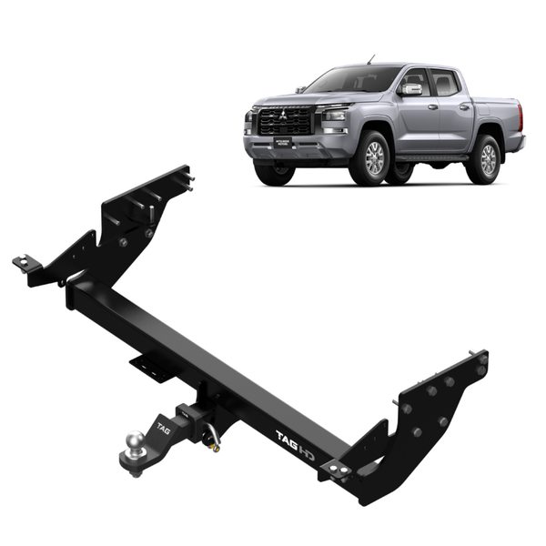 TAG Heavy Duty Towbar for Mitsubishi Triton MV (2024 - On), Nissan Navara D27 (2026 - On) - With Rear Bumper Step