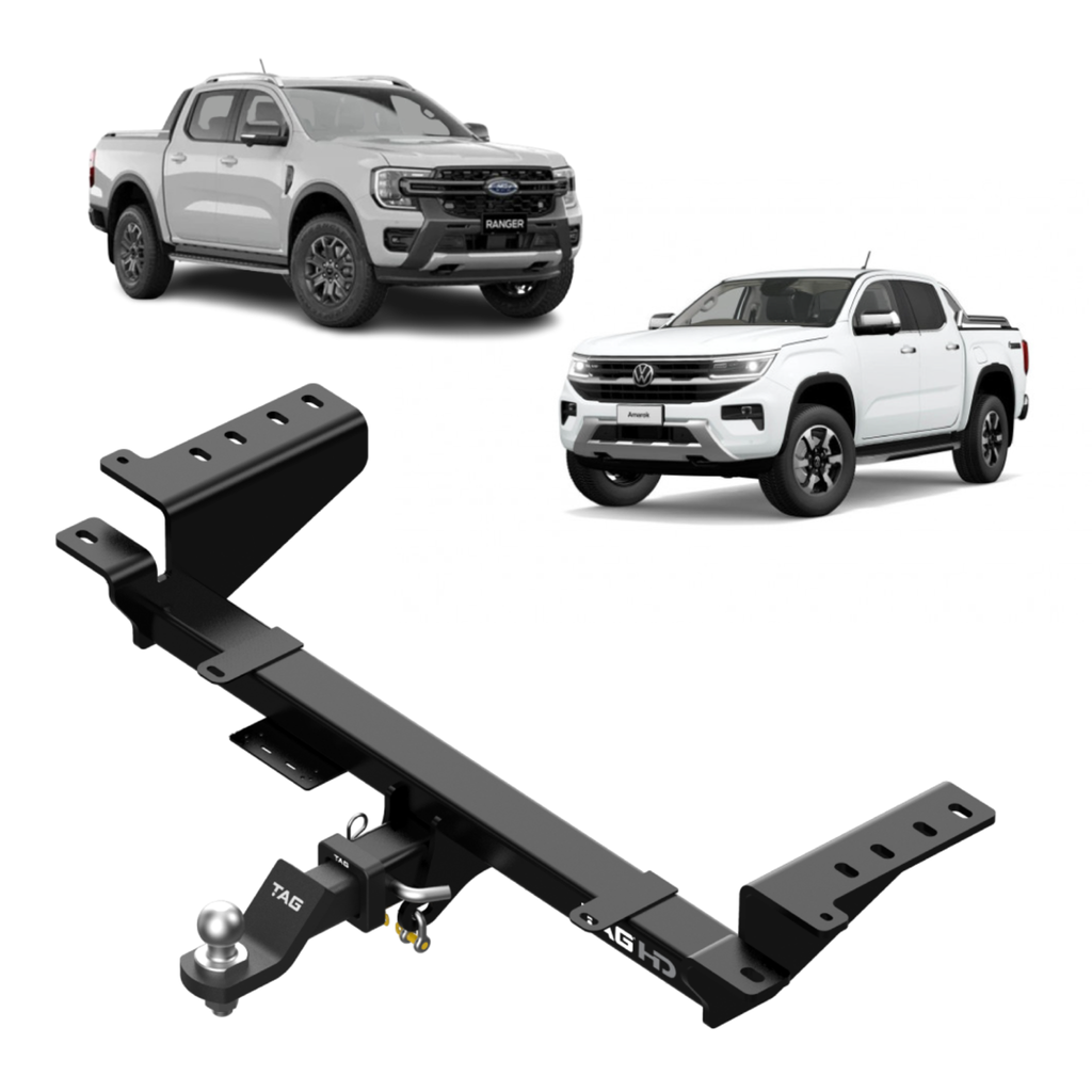 TAG Heavy Duty Towbar & Direct Fit Wiring for Next-Gen Ford Ranger (06/2022 - 12/2024), Volkswagen Amarok (12/2022 - on) - Styleside Utes