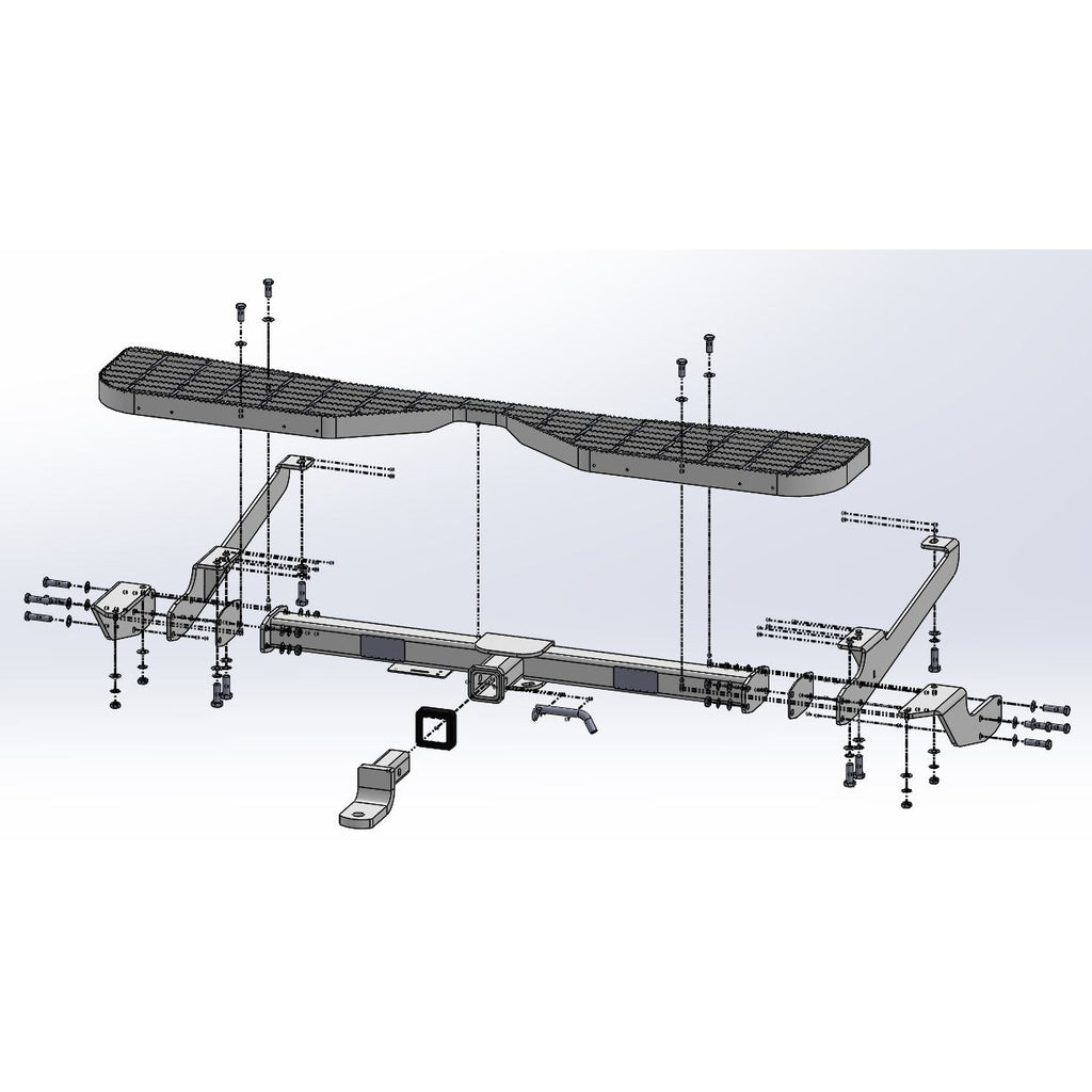TAG Towbar Heavy Duty & Rear Step for Mitsubishi Express (02/2020 - on), Renault Trafic (05/2014 - on)