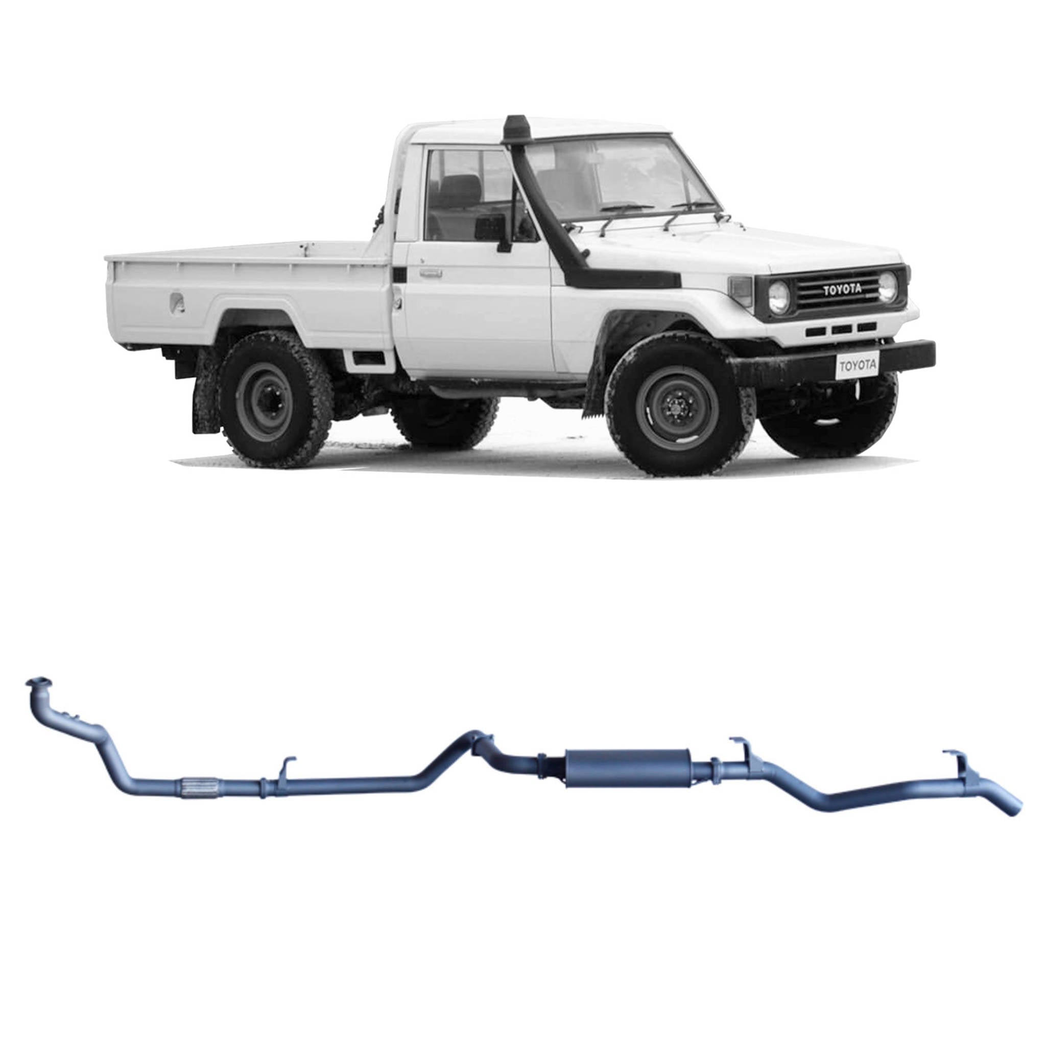 Redback Extreme Duty Exhaust for Toyota Landcruiser 78 Series (01/1990