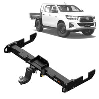 TAG Extreme Recovery Towbar & Direct Fit Wiring for Toyota Hilux Models With No Rear Step (07/2015 - on)