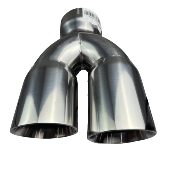 Redback 3" Dual Exhaust Tip Left hand side Angle Cut Double Wall