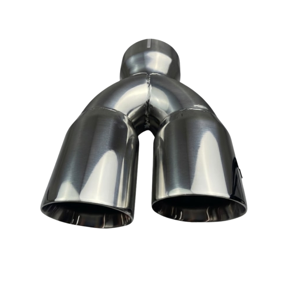 Redback 3" Dual Exhaust Tip Right hand side Angle Cut Double Wall