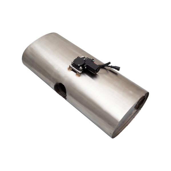 East West Oval Varex Universal Muffler - 9″X6″X24″ WITH 3″ SINGLE INLET- DUAL 2.5″